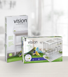 Vision Cage and Stand packaging boxes