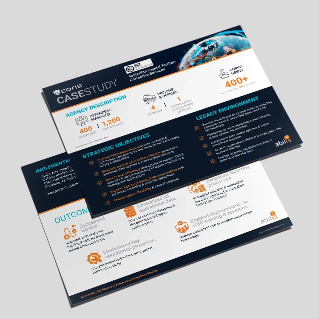 Australian Capital Territory Corrective Services Case Study mockup