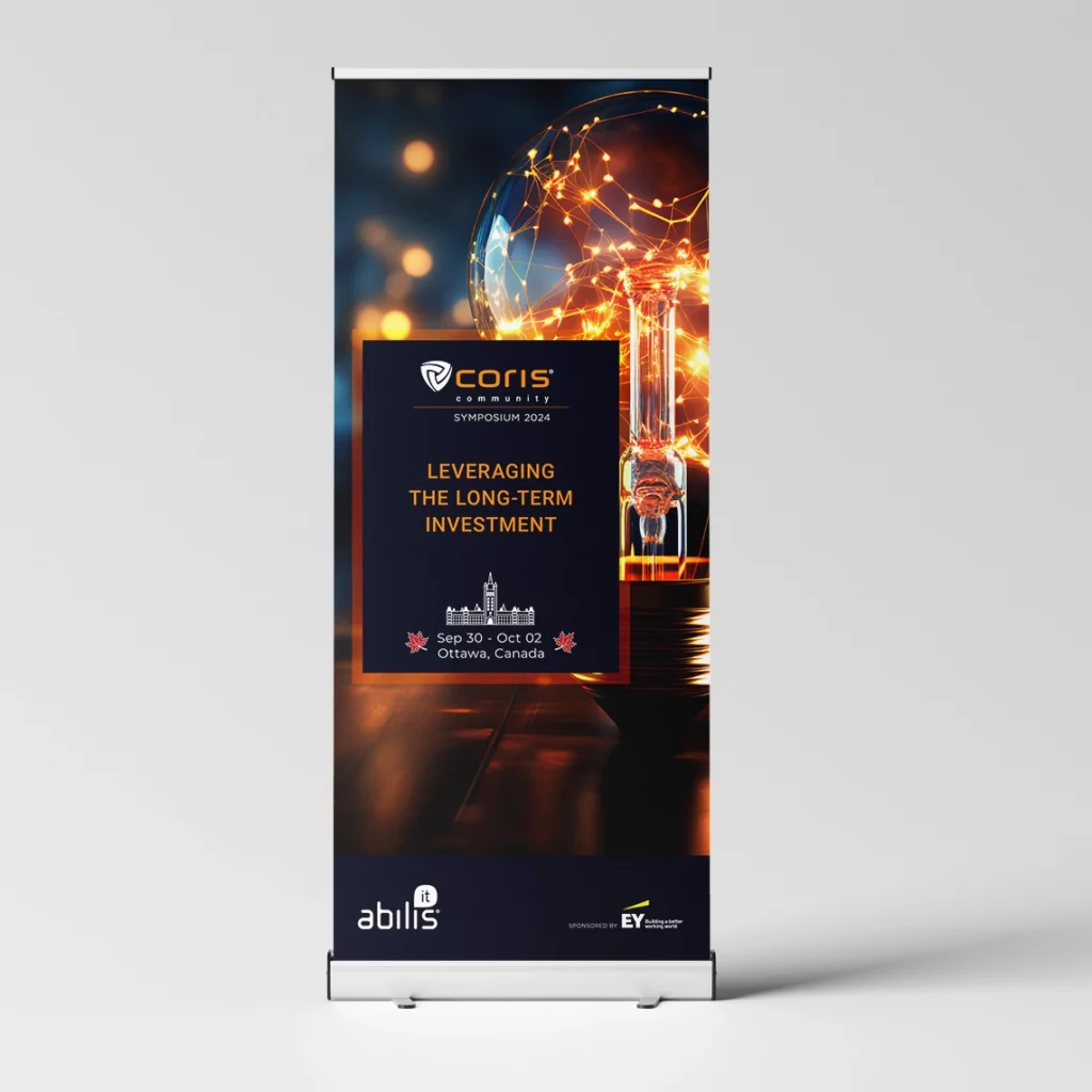 Coris Community Symposium 2024 floor pullout banner.